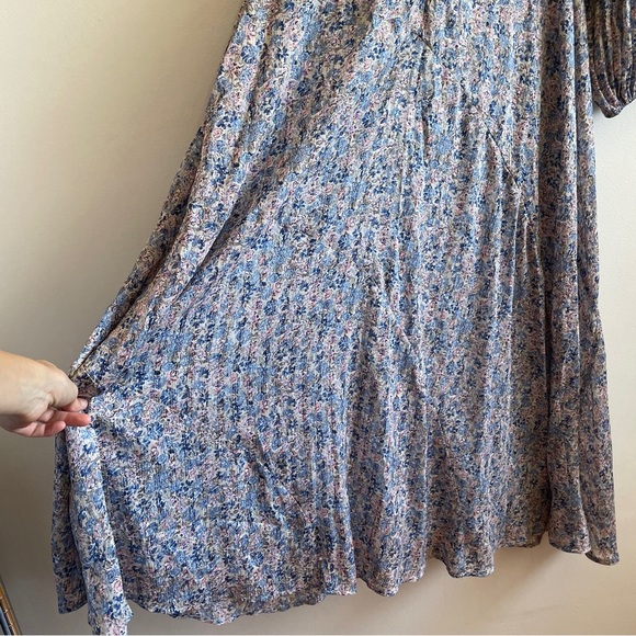 Lulus Garden Paths Floral Puff Sleeve Maxi Dress hippie Gypsy babydoll prairie S - Picture 11 of 15